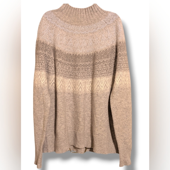 🐳 Vineyard Vines Fair Isle Mock Neck Merino Cashmere Blend Sweater - Size M - Picture 3 of 6